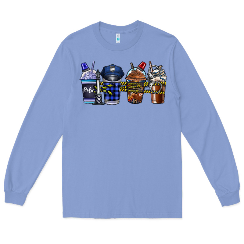 Police Coffee Long Sleeve Tee by CowhideDigitalArt | Teevron
