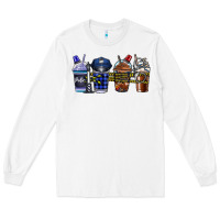 White Police Coffee Long Sleeve Tee - CowhideDigitalArt