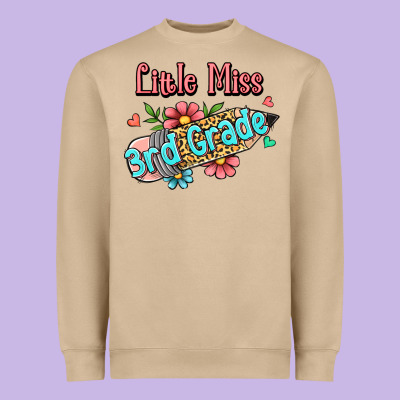 Little Miss Third Grade Heavyweight Sweatshirt Designed By Jasminsmagicworld