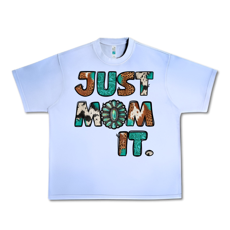 Just Mom It Cowhide Turquoise Urban Heavy Tee by Jasminsmagicworld | Teevron