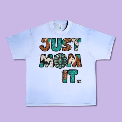 Just Mom It Cowhide Turquoise Urban Heavy Tee Designed By Jasminsmagicworld