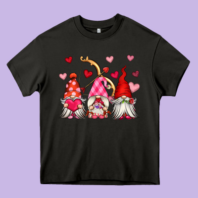 Valentine's Day Gnomes Heavy Core Tee Designed By Oliviacreatesart