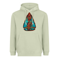 Matcha turquoise glitter aztec arrowhead Heavyweight Hoodie - Jasminsmagicworld