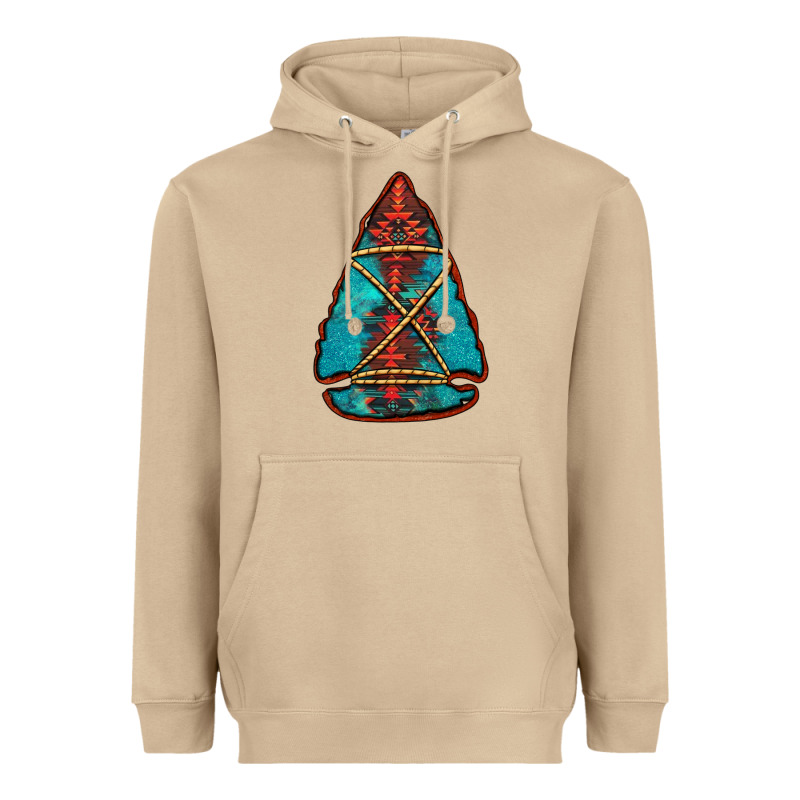 Turquoise Glitter Aztec Arrowhead Heavyweight Hoodie by Jasminsmagicworld | Teevron