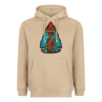 Mushroom turquoise glitter aztec arrowhead Heavyweight Hoodie - Jasminsmagicworld