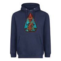 Navy turquoise glitter aztec arrowhead Heavyweight Hoodie - Jasminsmagicworld