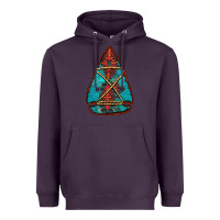 Plum turquoise glitter aztec arrowhead Heavyweight Hoodie - Jasminsmagicworld