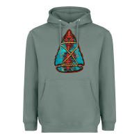 Sage turquoise glitter aztec arrowhead Heavyweight Hoodie - Jasminsmagicworld