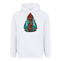 White turquoise glitter aztec arrowhead Heavyweight Hoodie - Jasminsmagicworld