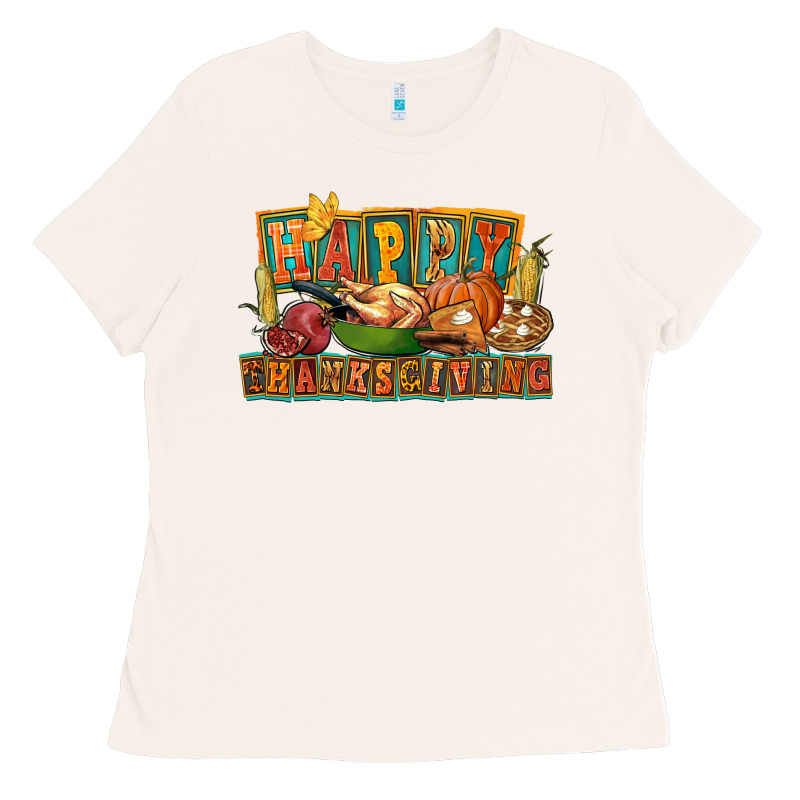 Happy Thanksgiving Ladies Tee by FaDigitalArtStudio | Teevron