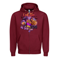 Burgundy I put the boo in boo-jee sneaker and heel Zipper Hoodie - RanaPortraitStore