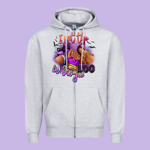 I Put The Boo In Boo-jee Sneaker And Heel Zipper Hoodie Designed By Ranaportraitstore