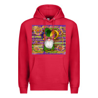 Cardinal mardi gras gnomes mask serape sunflowers Premium Hoodie - Artiststas