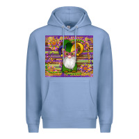 Colony Blue mardi gras gnomes mask serape sunflowers Premium Hoodie - Artiststas
