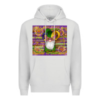 Dove Grey mardi gras gnomes mask serape sunflowers Premium Hoodie - Artiststas