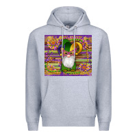 Heather Grey mardi gras gnomes mask serape sunflowers Premium Hoodie - Artiststas