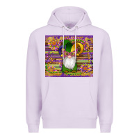 Lilac mardi gras gnomes mask serape sunflowers Premium Hoodie - Artiststas