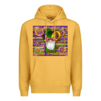 Mustard mardi gras gnomes mask serape sunflowers Premium Hoodie - Artiststas