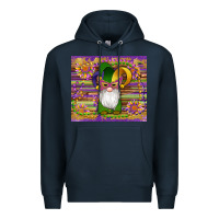 Navy mardi gras gnomes mask serape sunflowers Premium Hoodie - Artiststas