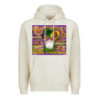 Oatmeal Heather mardi gras gnomes mask serape sunflowers Premium Hoodie - Artiststas