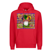 Red mardi gras gnomes mask serape sunflowers Premium Hoodie - Artiststas