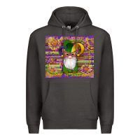 Smoke mardi gras gnomes mask serape sunflowers Premium Hoodie - Artiststas