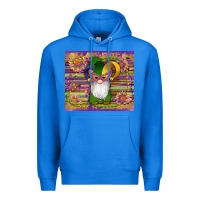 True Royal mardi gras gnomes mask serape sunflowers Premium Hoodie - Artiststas
