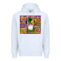 White mardi gras gnomes mask serape sunflowers Premium Hoodie - Artiststas