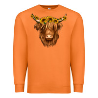 Carrot sunflower headband highland cow Premium Sweatshirt - Jasminsmagicworld