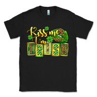 Black St. Patrick's Kiss me i am irish Classic Tee - OliviaCreatesArt