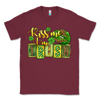 Burgundy St. Patrick's Kiss me i am irish Classic Tee - OliviaCreatesArt