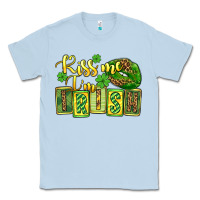 Dusty Blue St. Patrick's Kiss me i am irish Classic Tee - OliviaCreatesArt