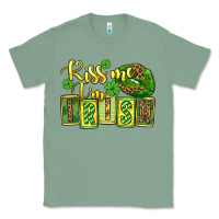 Sage St. Patrick's Kiss me i am irish Classic Tee - OliviaCreatesArt