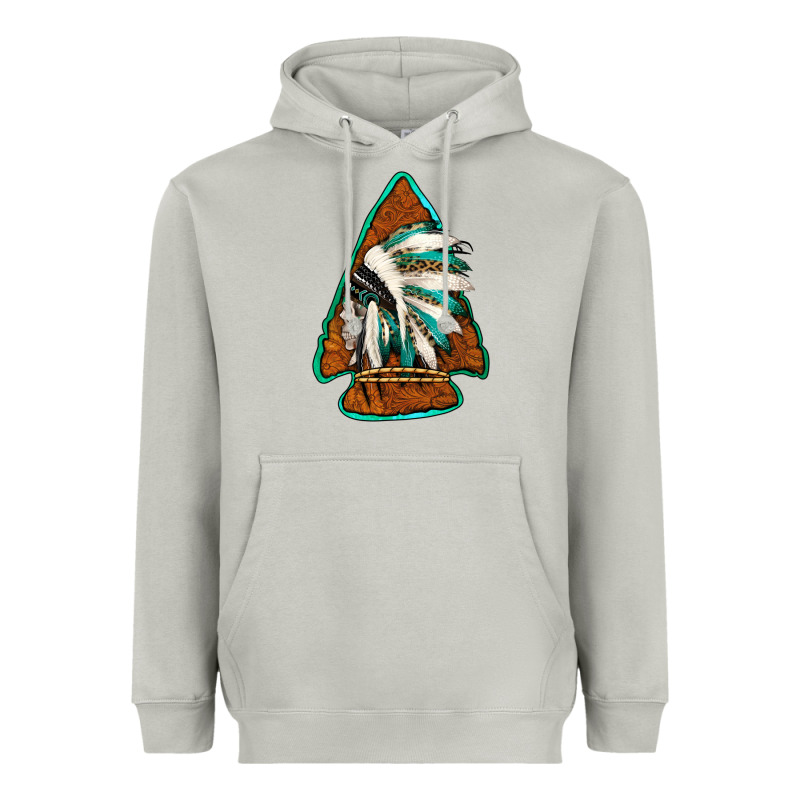 Indian Headdress Arrowhead Heavyweight Hoodie by Jasminsmagicworld | Teevron
