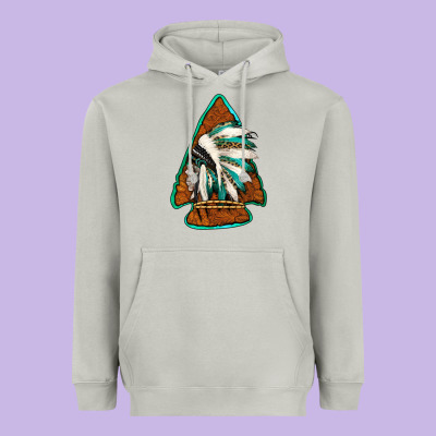Indian Headdress Arrowhead Heavyweight Hoodie Designed By Jasminsmagicworld