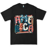 Black America with lightning bolt 4th of july Premium Tee - FaDigitalArtStudio