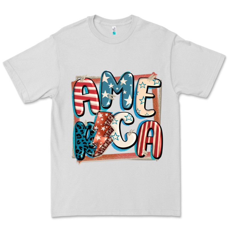 America With Lightning Bolt 4th Of July Premium Tee by FaDigitalArtStudio | Teevron