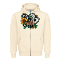 Sandshell soccer hearts Zipper Hoodie - Jasminsmagicworld