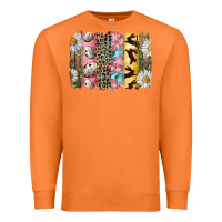 Carrot Easter Brushstroke With Quail Eggs Daisy And Bunny Premium Sweatshirt - RanaPortraitStore