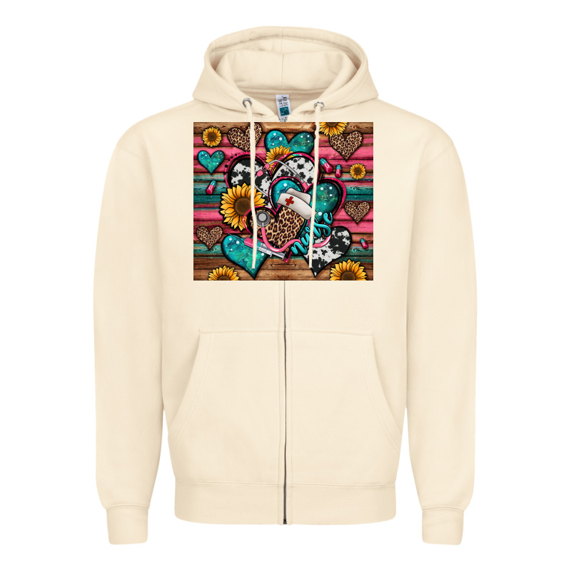 Nurse Hearts Zipper Hoodie by Jasminsmagicworld | Teevron