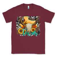 Burgundy western texas  and cowhide with sunflower Classic Tee - Artiststas