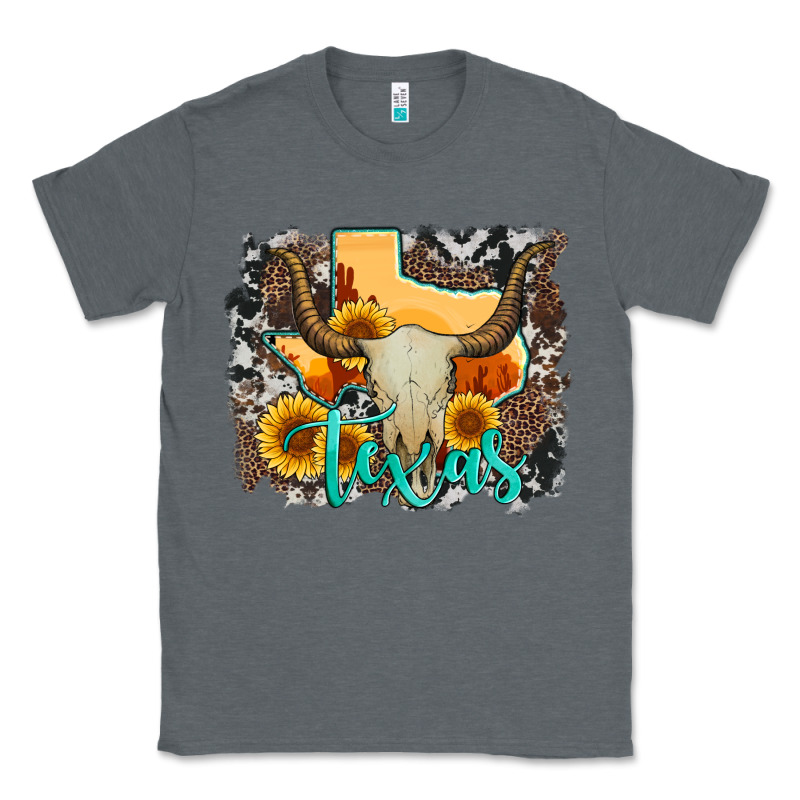 Western Texas  And Cowhide With Sunflower Classic Tee by Artiststas | Teevron