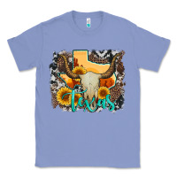 Colony Blue western texas  and cowhide with sunflower Classic Tee - Artiststas