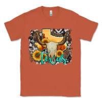 Copper western texas  and cowhide with sunflower Classic Tee - Artiststas