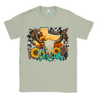Matcha western texas  and cowhide with sunflower Classic Tee - Artiststas