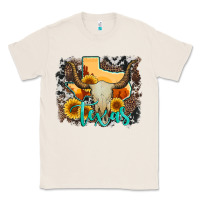 Natural western texas  and cowhide with sunflower Classic Tee - Artiststas