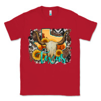 Red western texas  and cowhide with sunflower Classic Tee - Artiststas