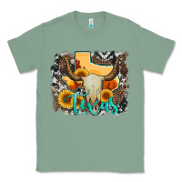 Sage western texas  and cowhide with sunflower Classic Tee - Artiststas