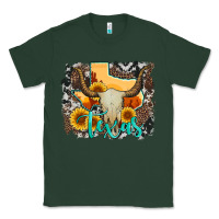 Sports Green western texas  and cowhide with sunflower Classic Tee - Artiststas