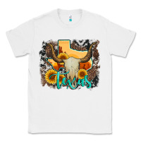 White western texas  and cowhide with sunflower Classic Tee - Artiststas